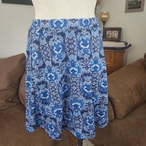 Ojai Blue Floral Skirt Size Large